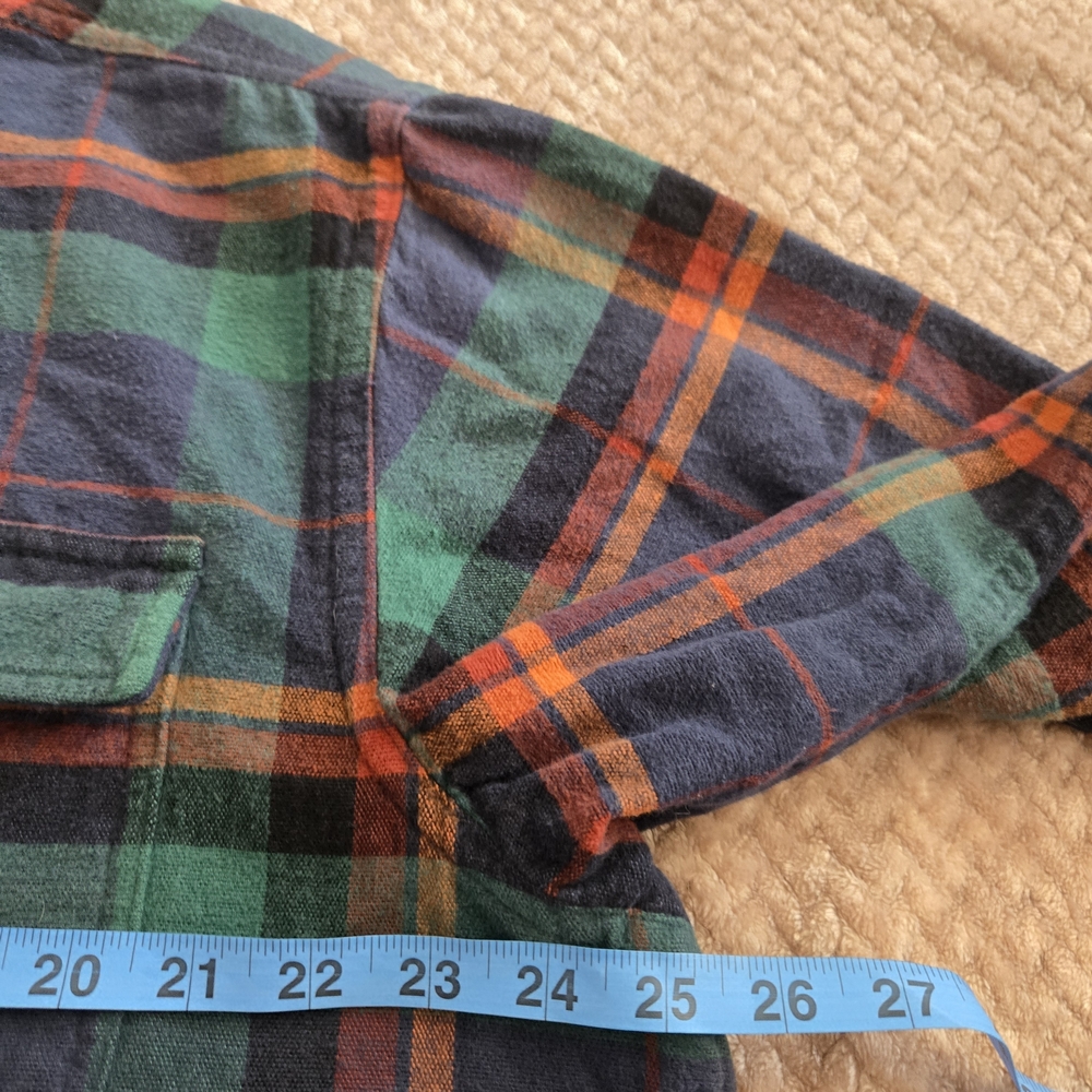 L.L.Bean Plaid Flannel Shirt Large Traditional Fit Cotton Button Up - Picture 10 of 12